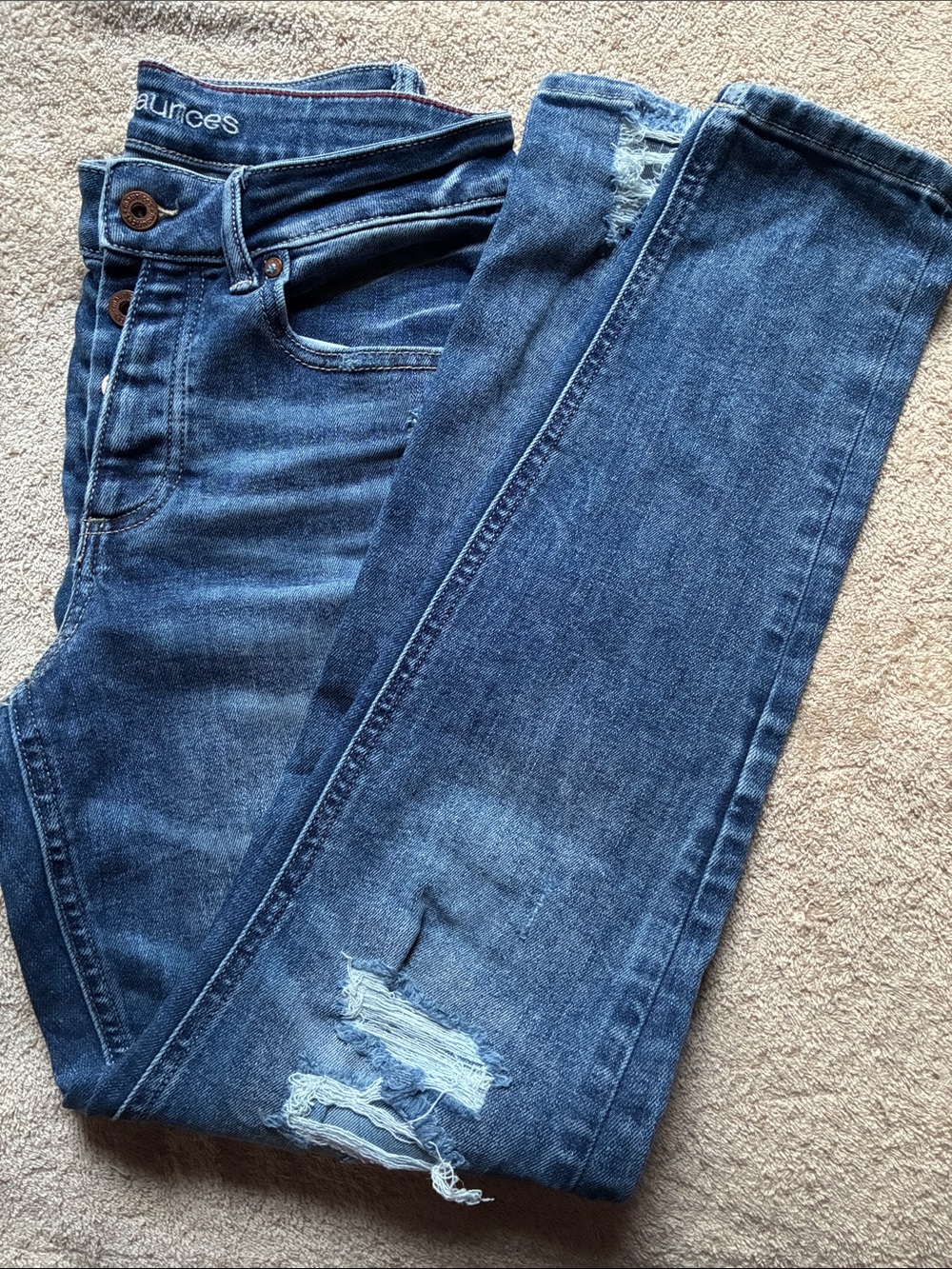 Maurices 2 Blue Distressed Skinny Jeans
